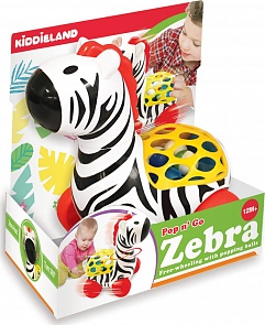 Развивающая игрушка - Каталка Зебра (Kiddieland, KID 056812)